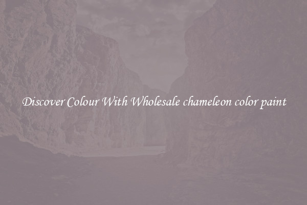 Discover Colour With Wholesale chameleon color paint