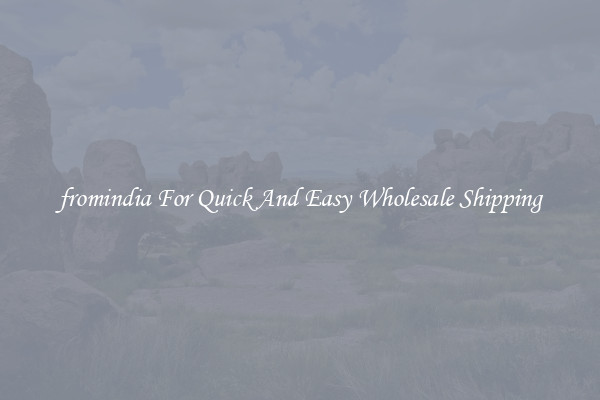 fromindia For Quick And Easy Wholesale Shipping