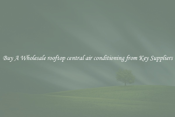Buy A Wholesale rooftop central air conditioning from Key Suppliers