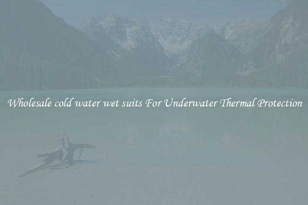 Wholesale cold water wet suits For Underwater Thermal Protection