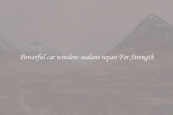 Powerful car window sealant repair For Strength