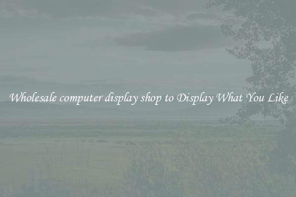 Wholesale computer display shop to Display What You Like
