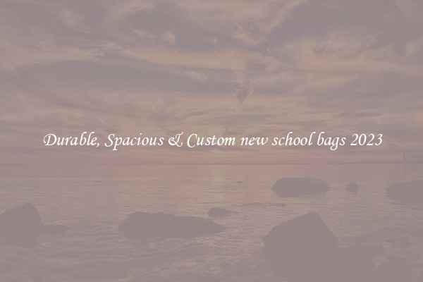 Durable, Spacious & Custom new school bags 2023
