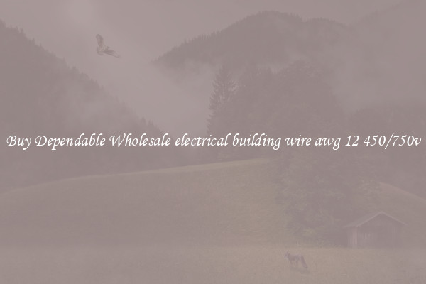 Buy Dependable Wholesale electrical building wire awg 12 450/750v