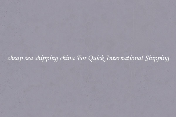cheap sea shipping china For Quick International Shipping