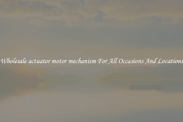 Wholesale actuator motor mechanism For All Occasions And Locations