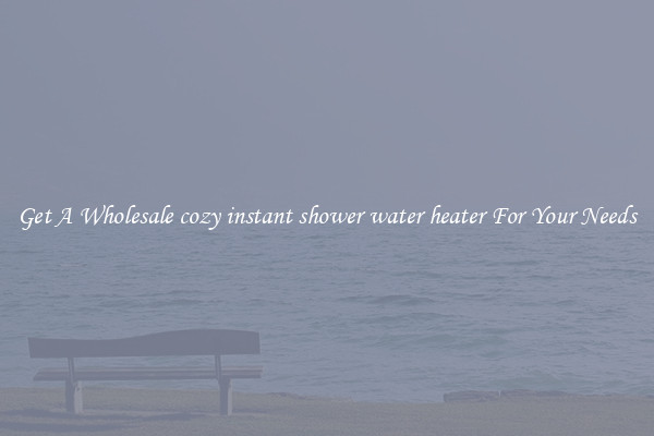 Get A Wholesale cozy instant shower water heater For Your Needs