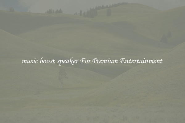 music boost speaker For Premium Entertainment 