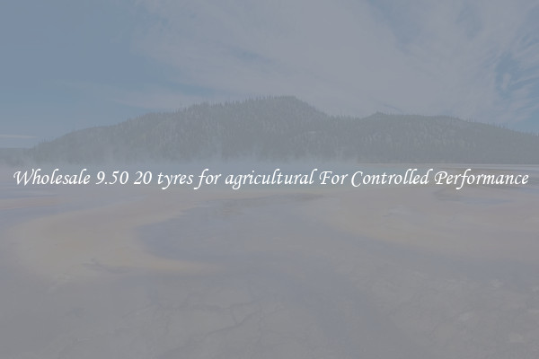 Wholesale 9.50 20 tyres for agricultural For Controlled Performance