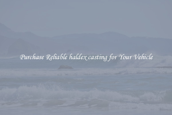 Purchase Reliable haldex casting for Your Vehicle