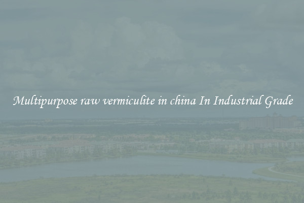 Multipurpose raw vermiculite in china In Industrial Grade