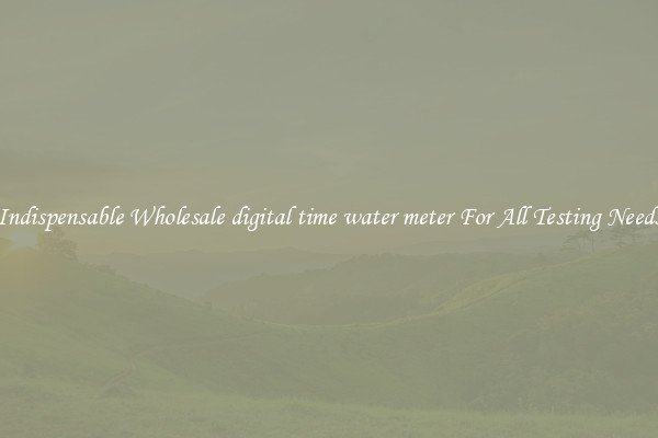 Indispensable Wholesale digital time water meter For All Testing Needs