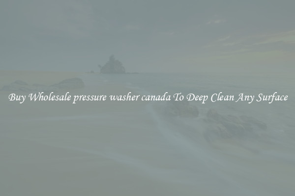Buy Wholesale pressure washer canada To Deep Clean Any Surface
