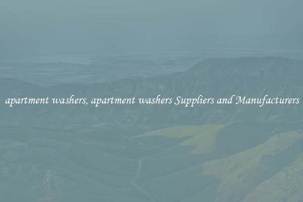 apartment washers, apartment washers Suppliers and Manufacturers