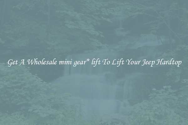 Get A Wholesale mini gear* lift To Lift Your Jeep Hardtop
